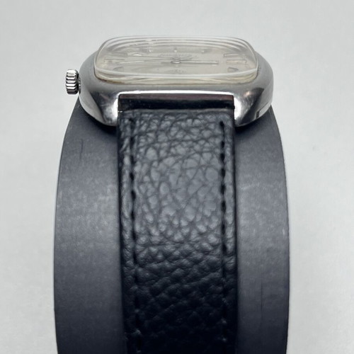 Longines Conquest Automatic watch used with black leather strap