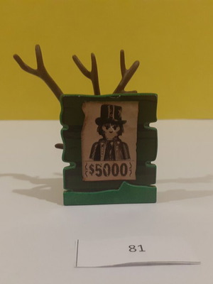 Playmobil wanted poster sign 81