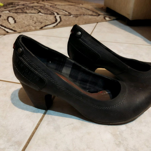 S.Oliver leather pumps used, size 38, black