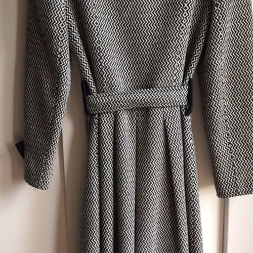 Lucifair women's coat used, 50% wool, black-white, XXL 44 16
