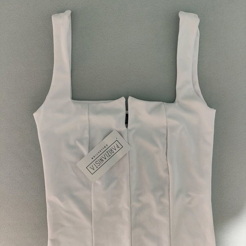 Pencil midi dress white new, tight fit