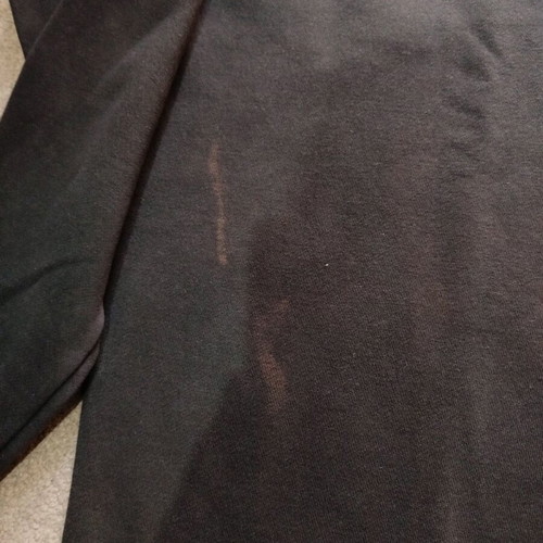 Nike fleece sweatshirt without hood used, size Medium, black with stain