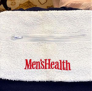Συλλεκτική πετσέτα προσώπου γυμναστηρίου από το Men's Health με ειδικο τσεπάκι με φερμούαρ!!
