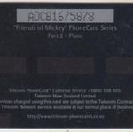 New Zealand Disney Friends of Mickey Pluto 2 phonecard