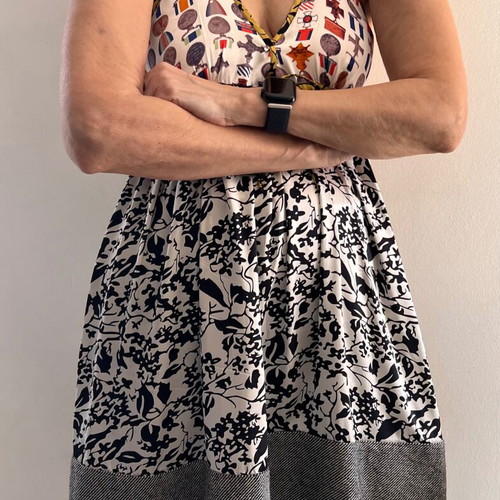 S'NOB silk dress like new, multicolor, size M