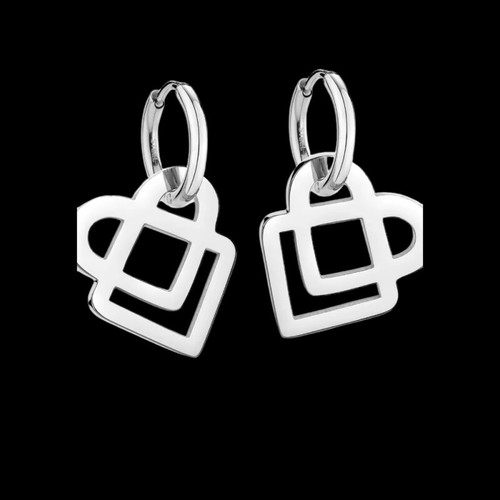 Liebeskind earrings hoops with pendant jewelry new pink and silver