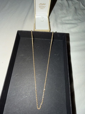 Χρυσή στριφτή αλυσίδα 14Κ καινούργια, 50cm, 3,2gr unisex