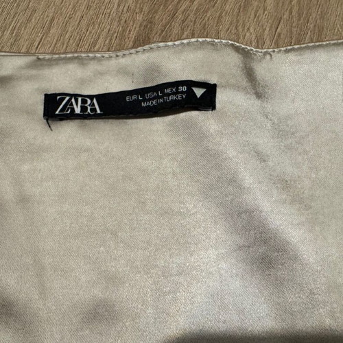 Zara corset like new, beige-champagne velvet, size L