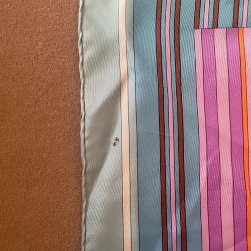 Christian Dior scarf used, vintage silk, purple and turquoise