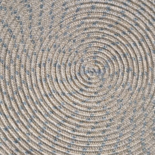 Handmade placemats new, set of 2 with fringes 38 cm diameter