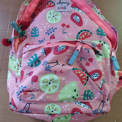 Children's colorful backpack used
