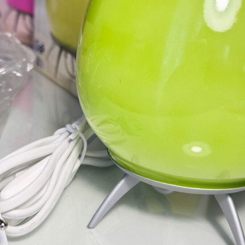 Glass table lamp light green new