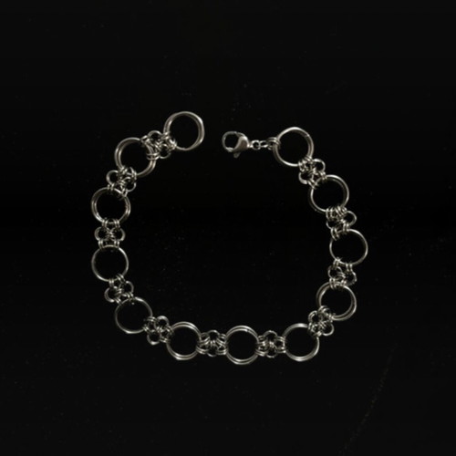 Chainmail bracelet handmade, new, silver stainless steel