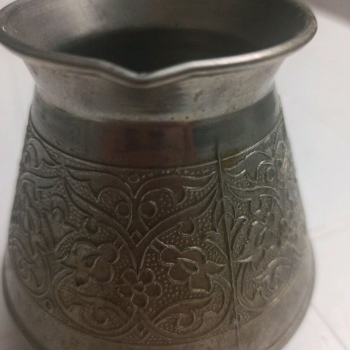 Decorative cezve used with embossed design