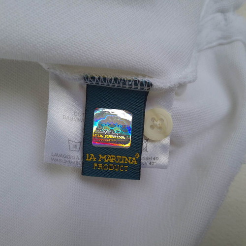La Martina women's polo shirt size M, white, long sleeve, cotton