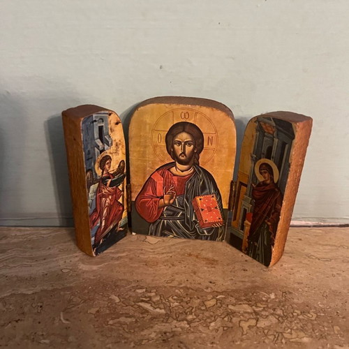Triptych icon in excellent condition