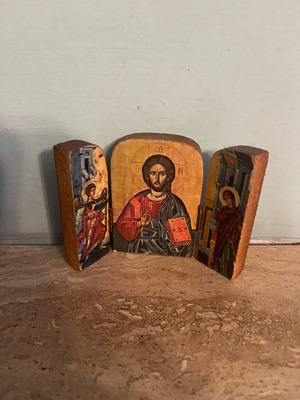 Triptych icon in excellent condition