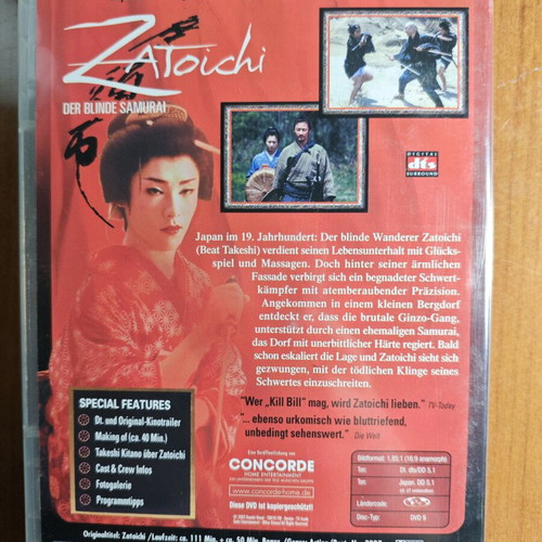 Zatoichi Der blinde Samurai DVD like new, Takeshi Kitano
