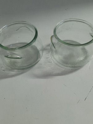 Glass jars like new, set of 2 pieces