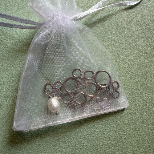 Necklace with silver 950 and pearl like new