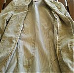  Casual βαμβακερό σακάκι, BERSKA, χρώματος γκρι μελανζέ