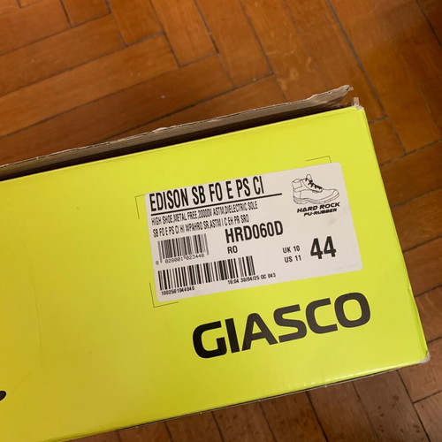 Giasco electrician safety boots size 44, black, dielectric sole