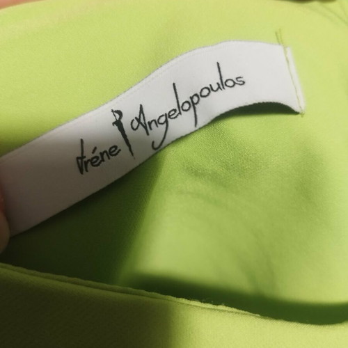 Evening dress by Irene Angelopoulos crepe with Swarovski embroidery, size XS-S, green, new