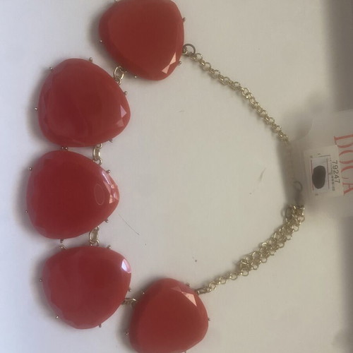 Doca women's necklace new, red color
