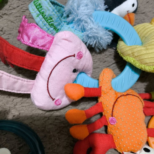 Teether and rattle set like new for babies 0+