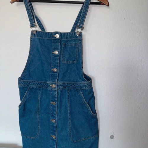 Bershka denim salopette skirt like new, blue, size M