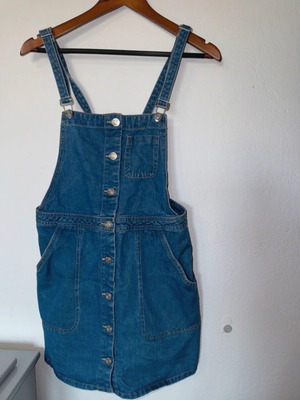 Bershka denim salopette skirt like new, blue, size M