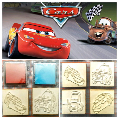 Cars Disney/Pixar Magic Stamp set 4 stamps and 2 ink pads new