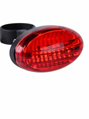 Bicycle rear LED light new, red with 5 LEDs and 7 lighting modes