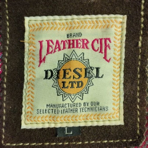 Diesel jacket, genuine suede, size L, brown