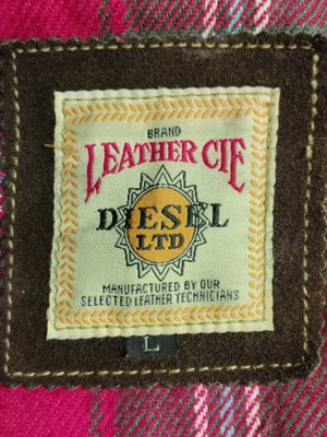Diesel jacket, genuine suede, size L, brown