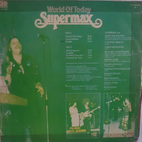 Supermax vinyl record used, World of Today, rock