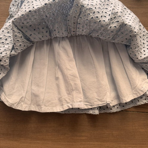 Lapin House broderie cotton dress for 4 years old, like new, turquoise