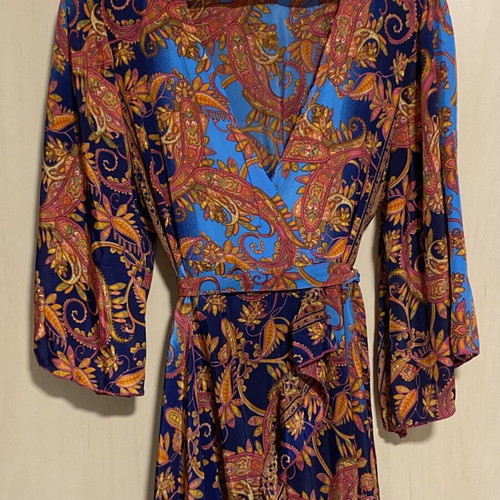 Celestino long colorful dress new, airy with belt