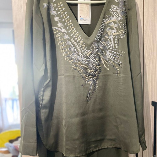 Genesis women's khaki blouse new, size M