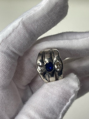 925 Silver Ring with Multi-Stone Accent, like new