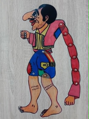 Karagiozis figure professional handmade, new
