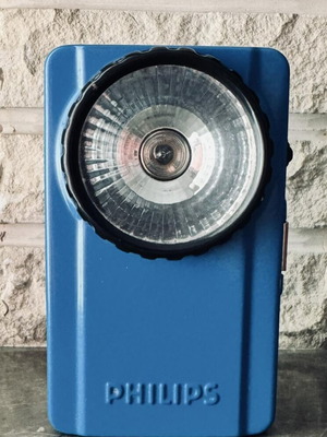 Μεταλλικός φακός Philips vintage μπλε χρώμα σαν καινούργιο