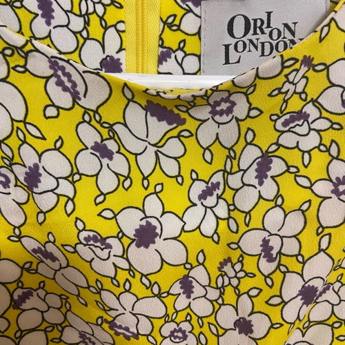 Orion London floral dress new, medium size, white and yellow