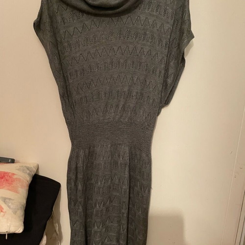 H&M knitted dress gray size S like new