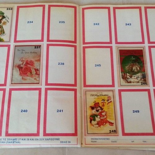 Carousel album used with 43 Caroline stickers