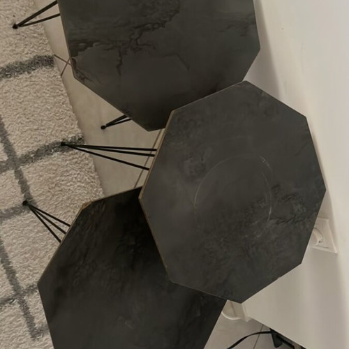 Side tables used, set of three different sizes