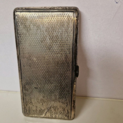 Cigarette case used, silver with slight wear