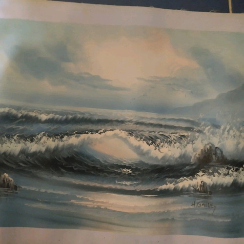 Oil painting on canvas Sea like new 30x40