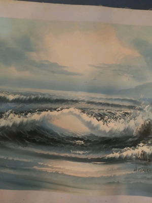 Oil painting on canvas Sea like new 30x40