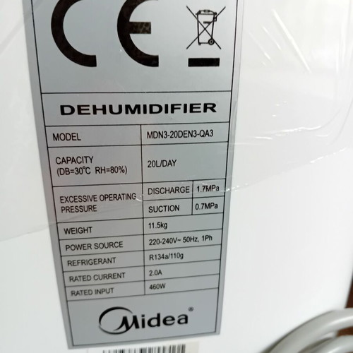 Midea Dehumidifier new